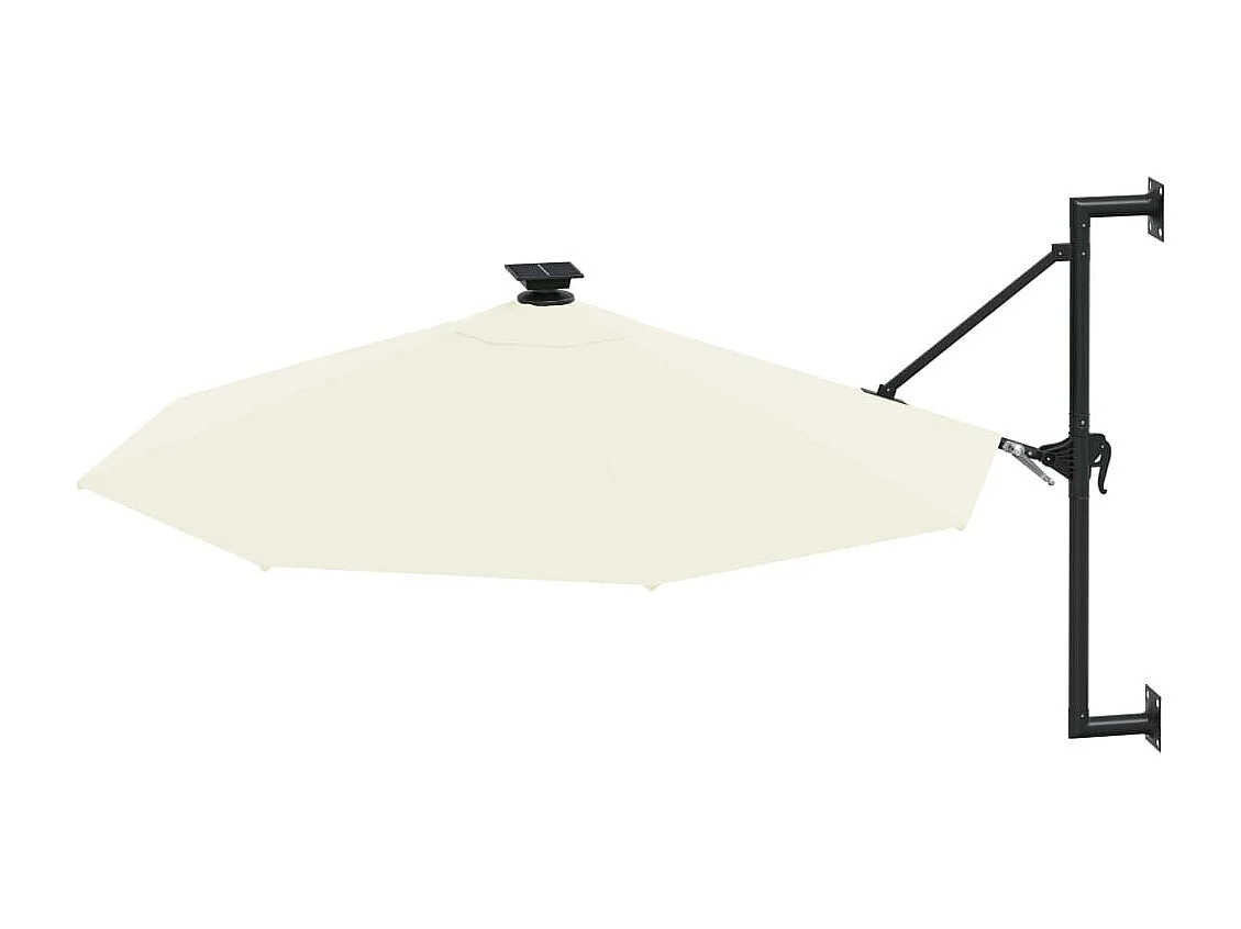 Sombrilla de pared con poste metálico y LED 300 cm Arena