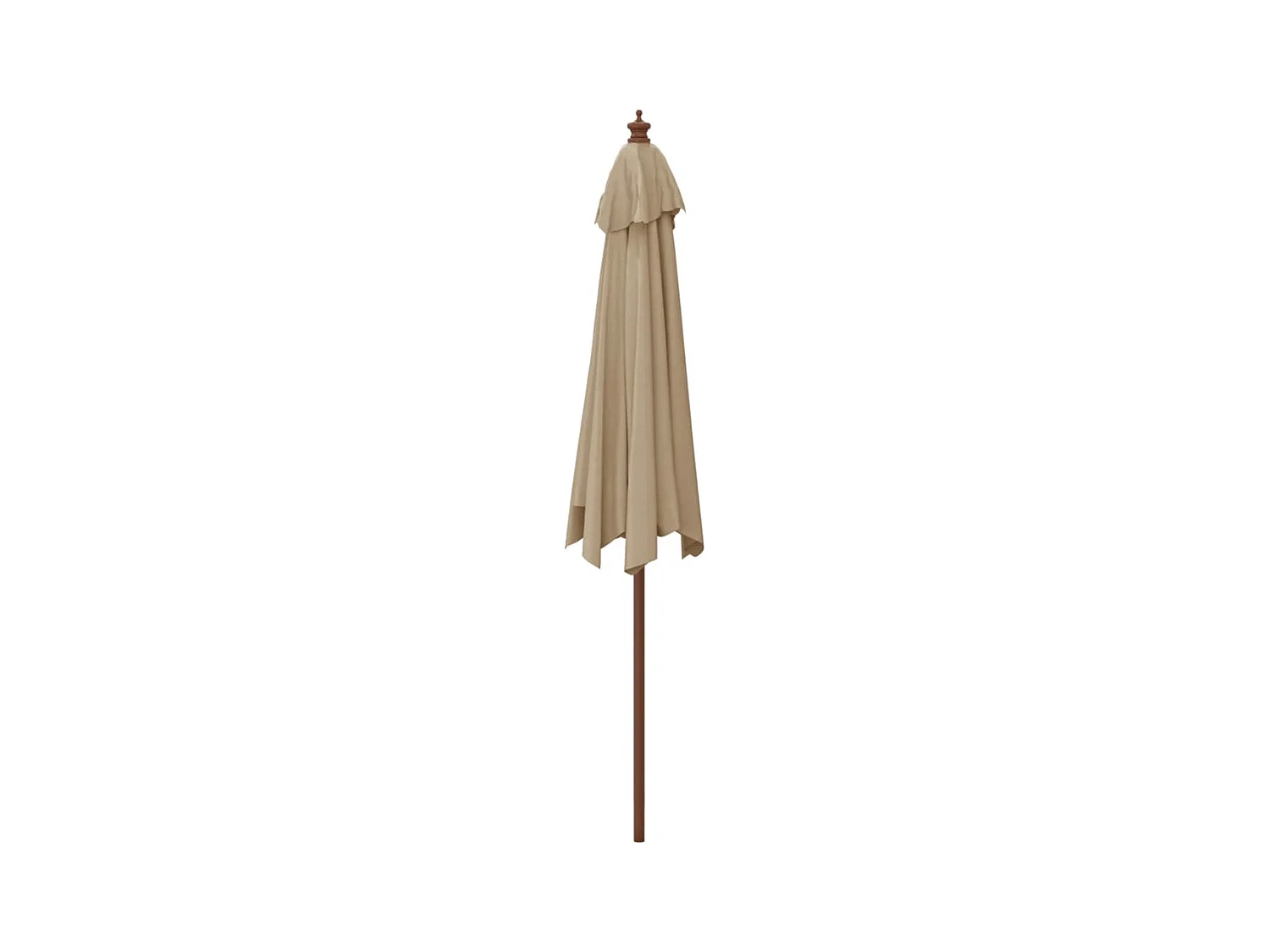 Parasol de jardin avec mât en bois taupe 299x240 cm
