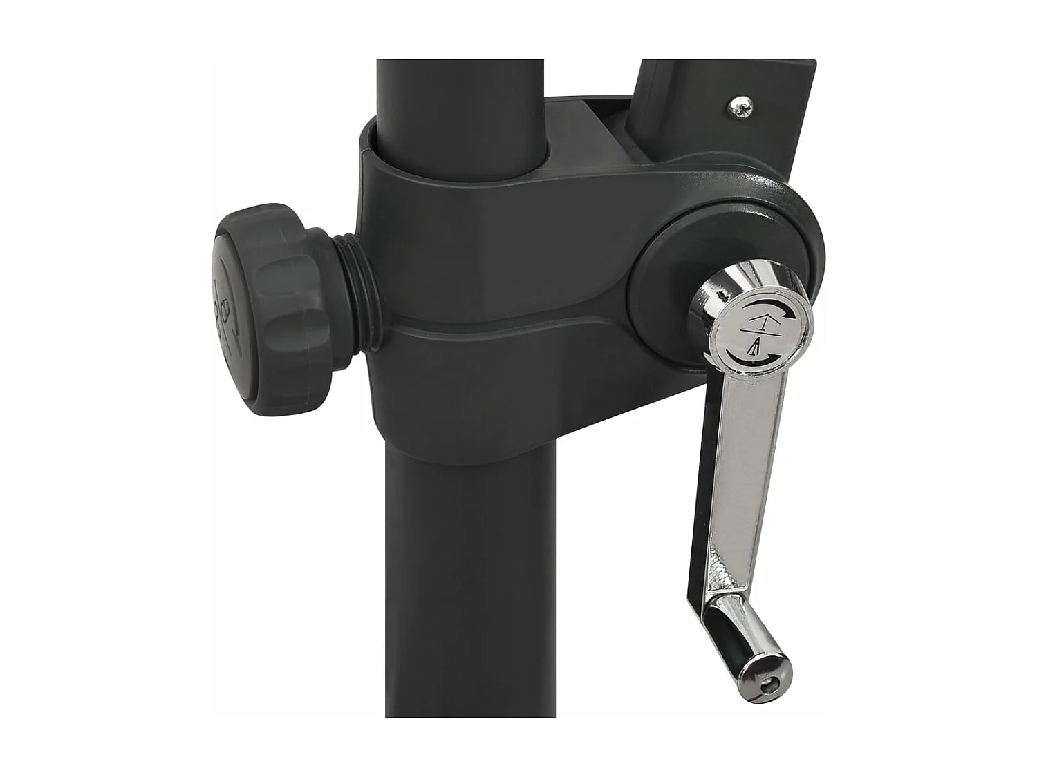 Ombrellone con palo e luci LED Blu azzurro 300 cm