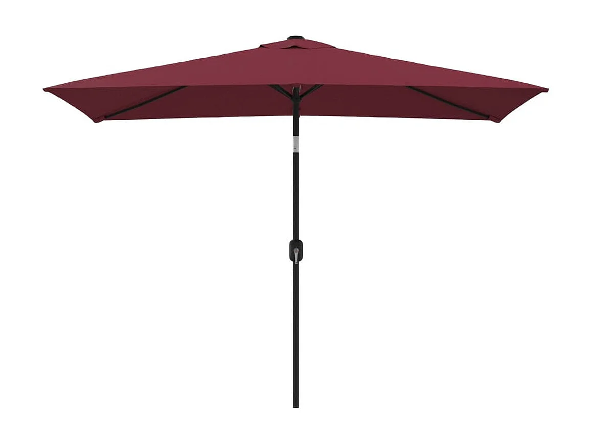 Ombrellone con palo in metallo 300 x 200 cm Bordeaux