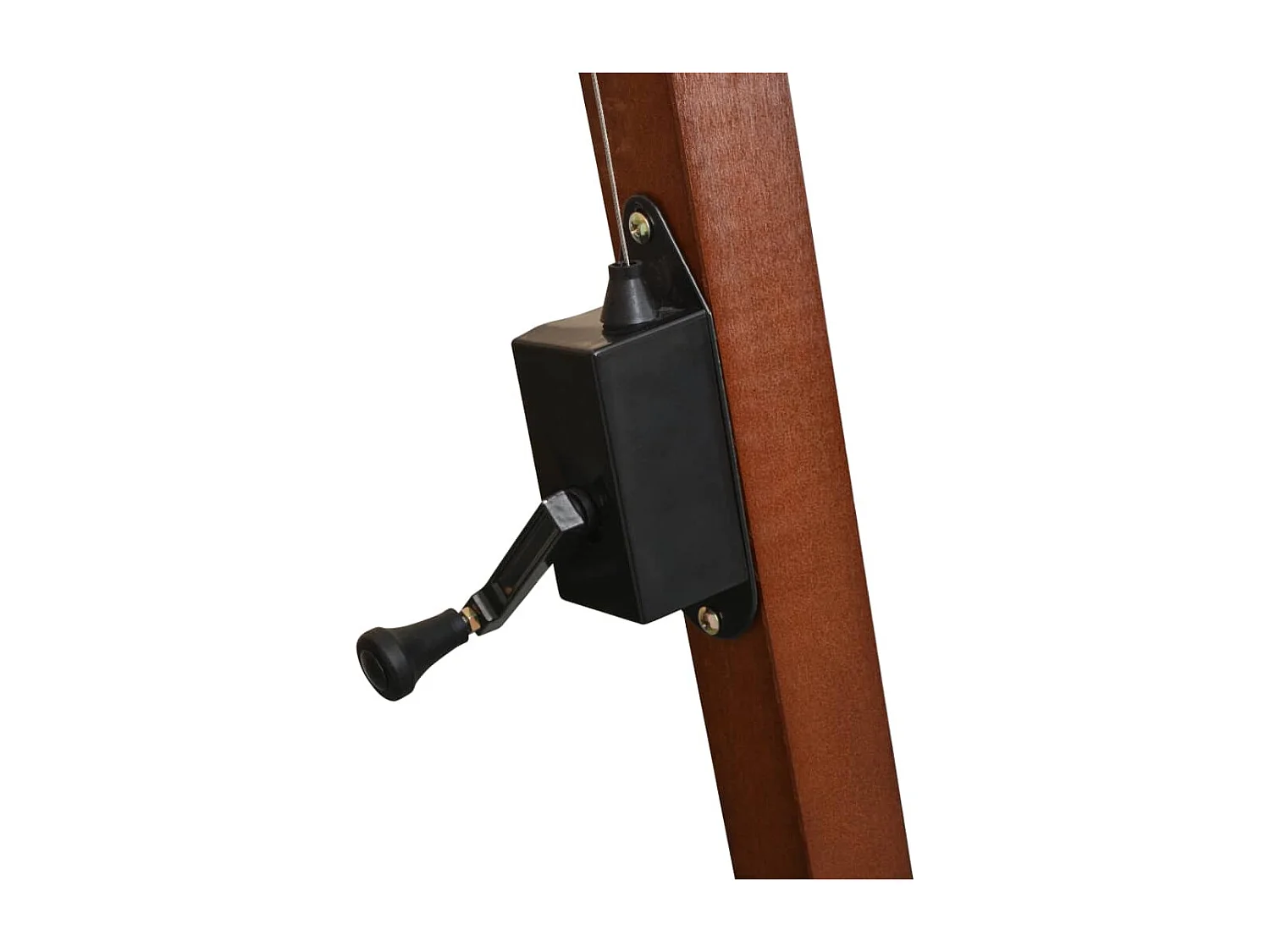 Guarda-sol 350 cm poste de madeira branco