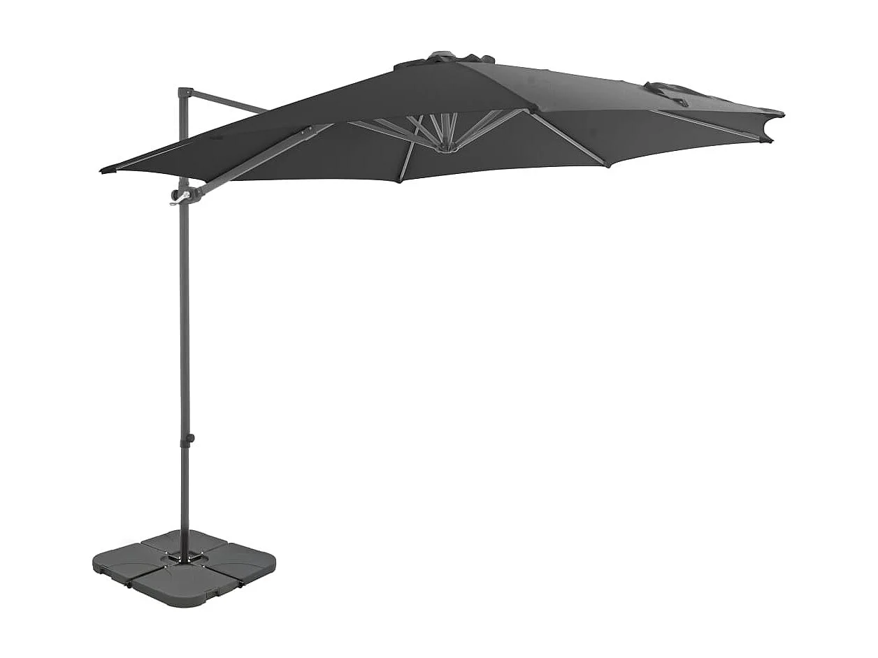 Parasol avec base portable Anthracite