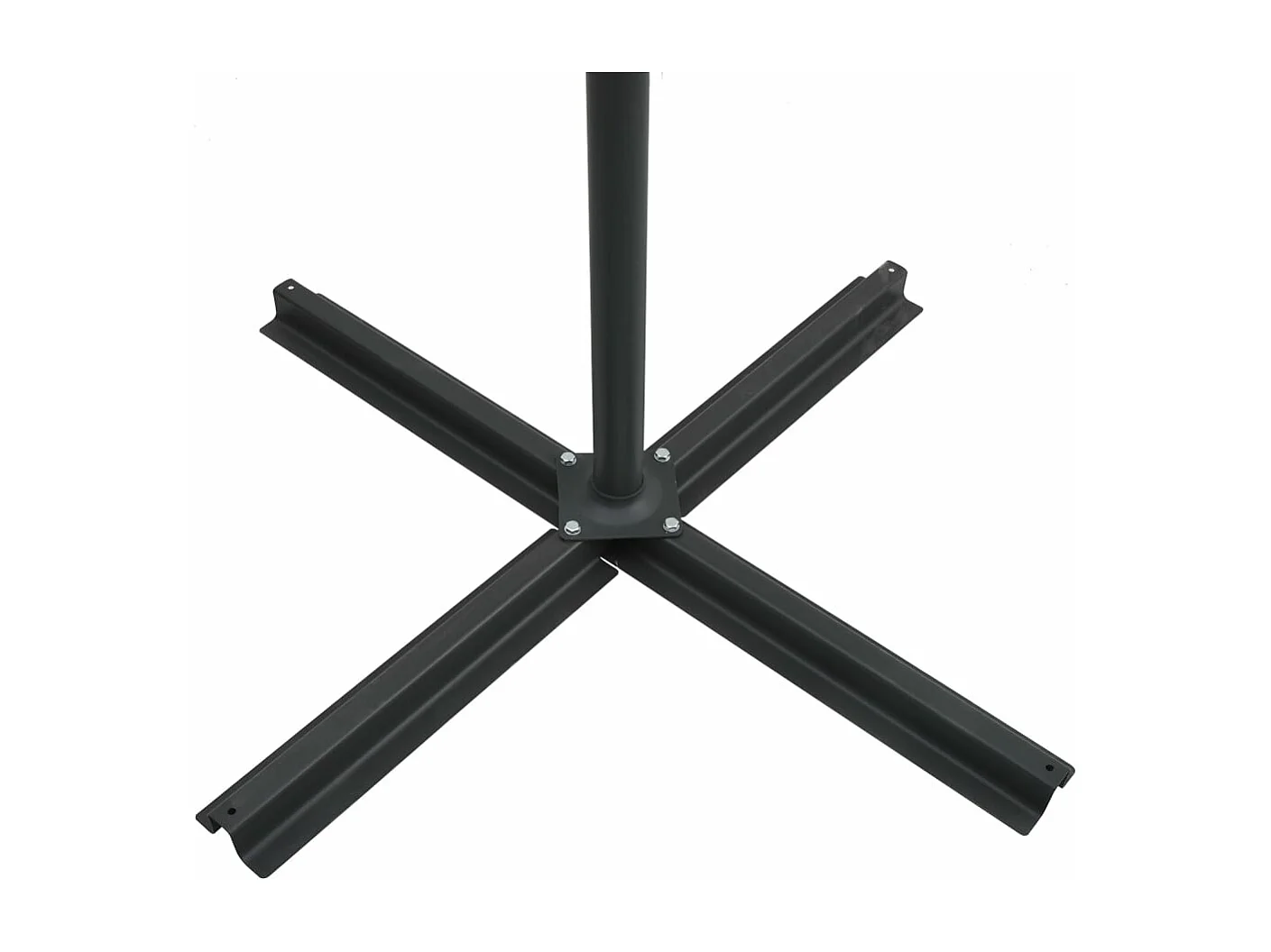 Offset-Sonnenschirm mit LED und Stahlmast 250x250 cm Anthrazit