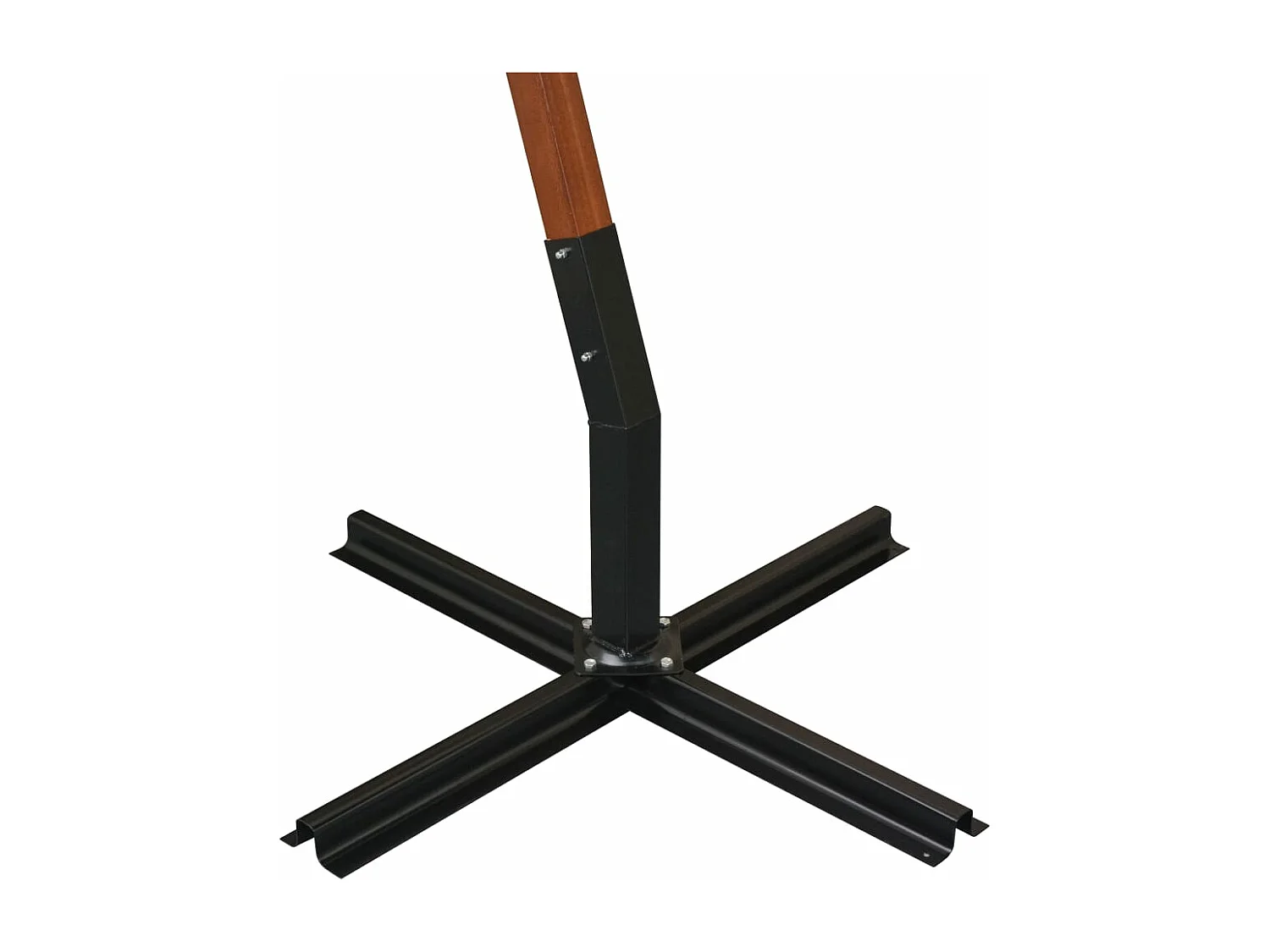 Parasol suspendu avec mât Taupe 3,5x2,9 m Bois de sapin massif