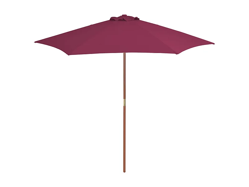 Parasol met houten paal 270 cm Bordeaux
