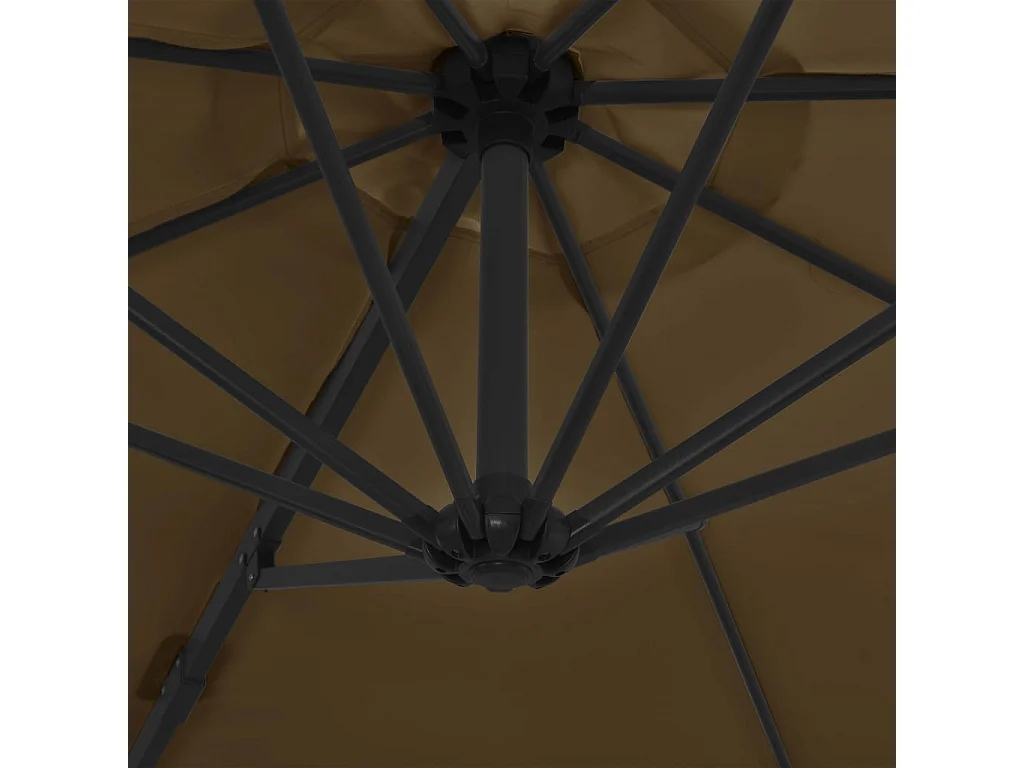 Parasol avec base portable Taupe