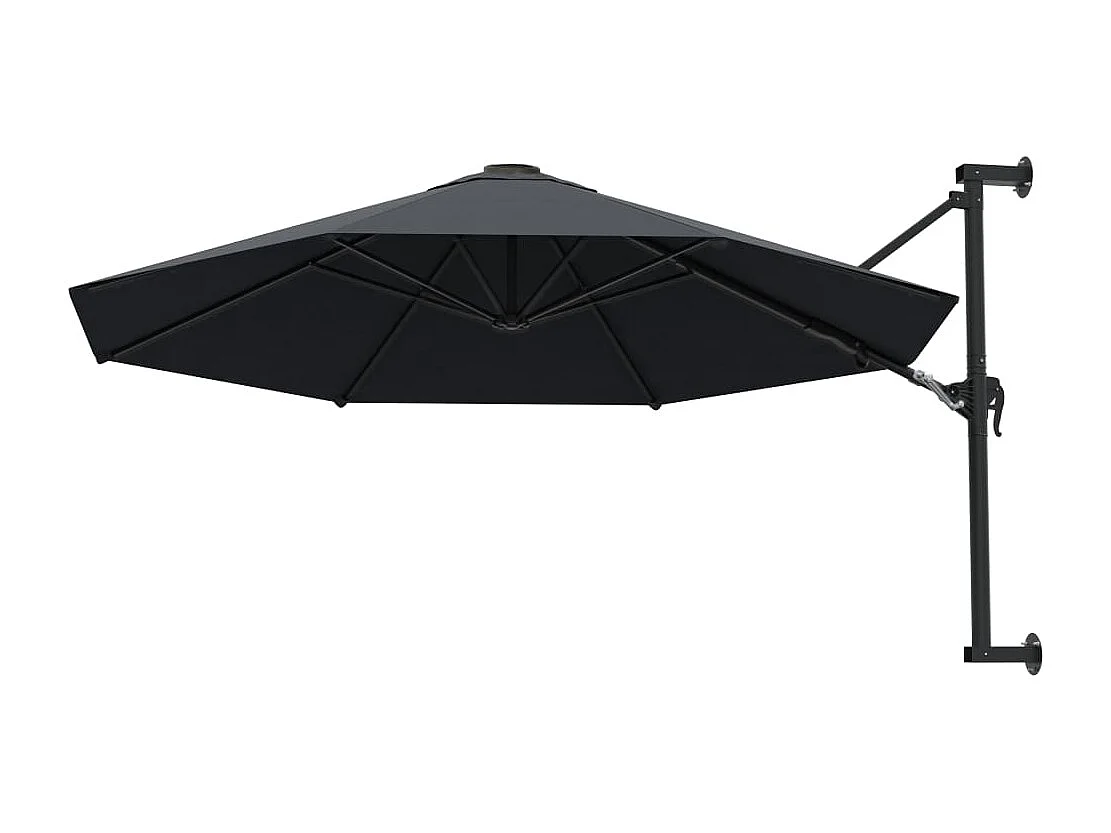 Wandparasol met metalen paal 300 cm Antraciet