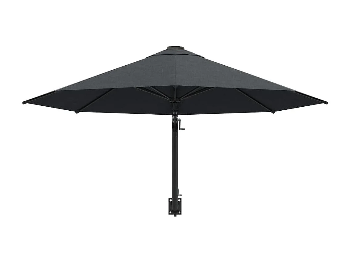 Wandparasol met metalen paal 300 cm Antraciet