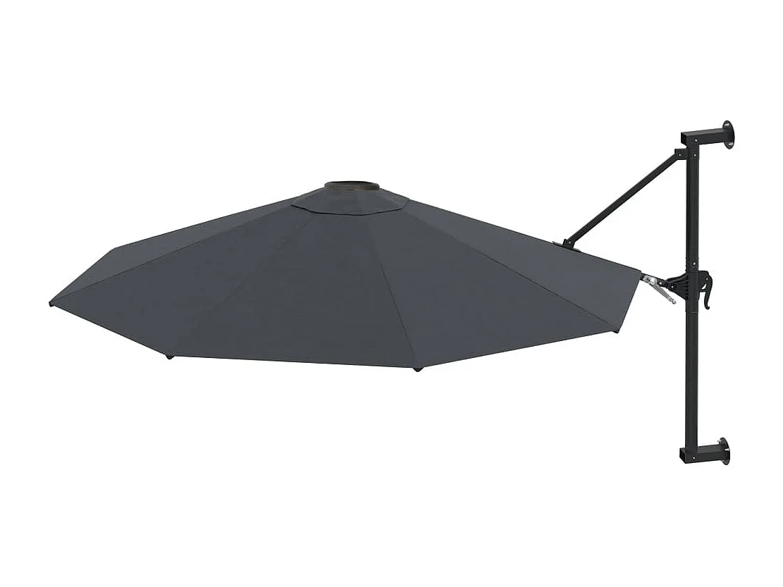 Wandparasol met metalen paal 300 cm Antraciet