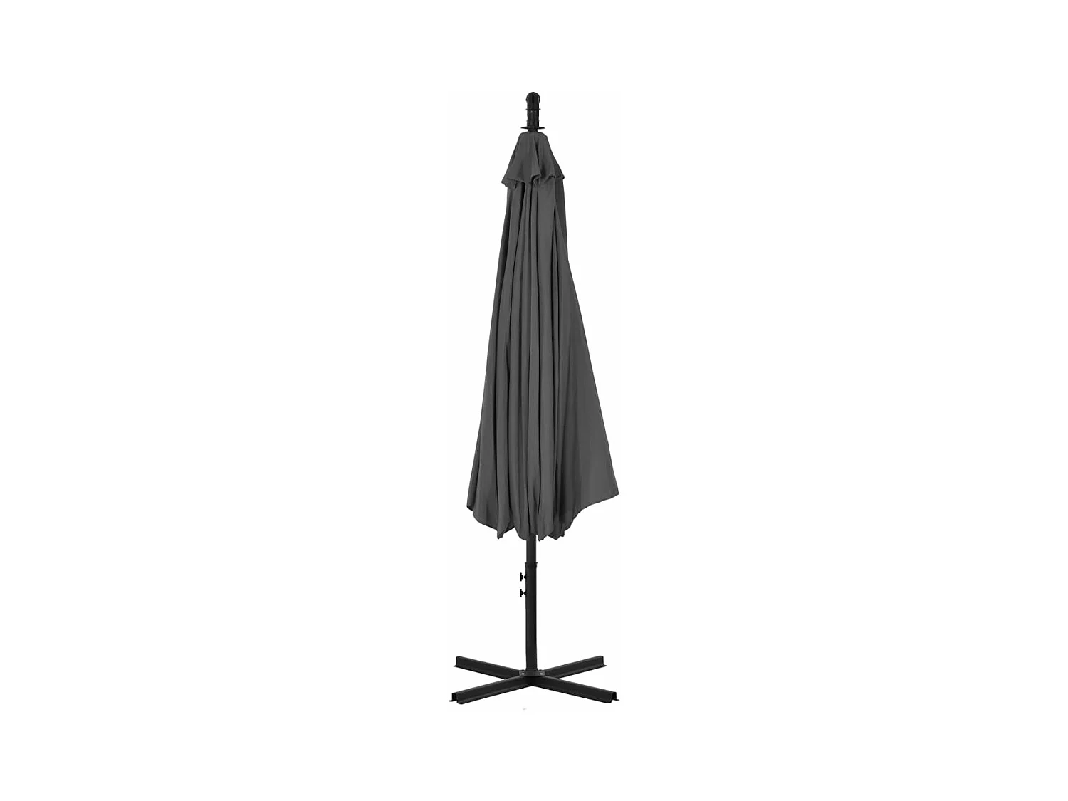 Parasol en porte-à-feux avec poteau Acier 300 cm Anthracite