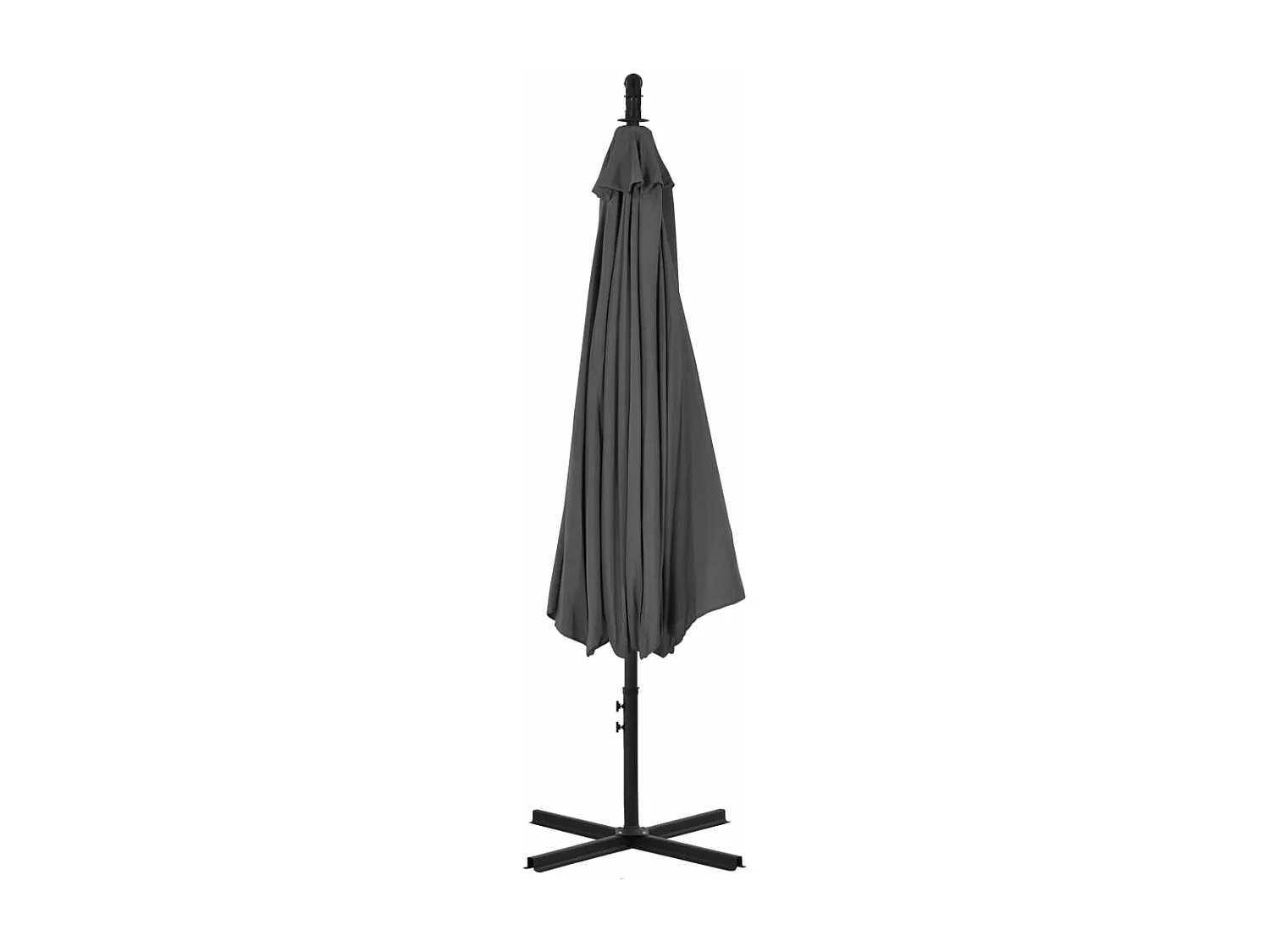 Parasol en porte-à-feux avec poteau Acier 300 cm Anthracite