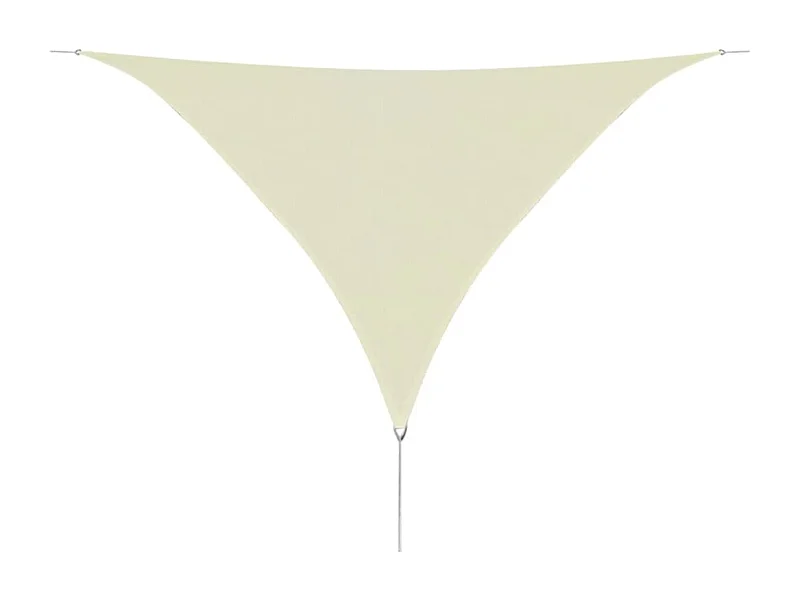 Ombrellone triangolare in HDPE 3,6x3,6x3,6m Crema