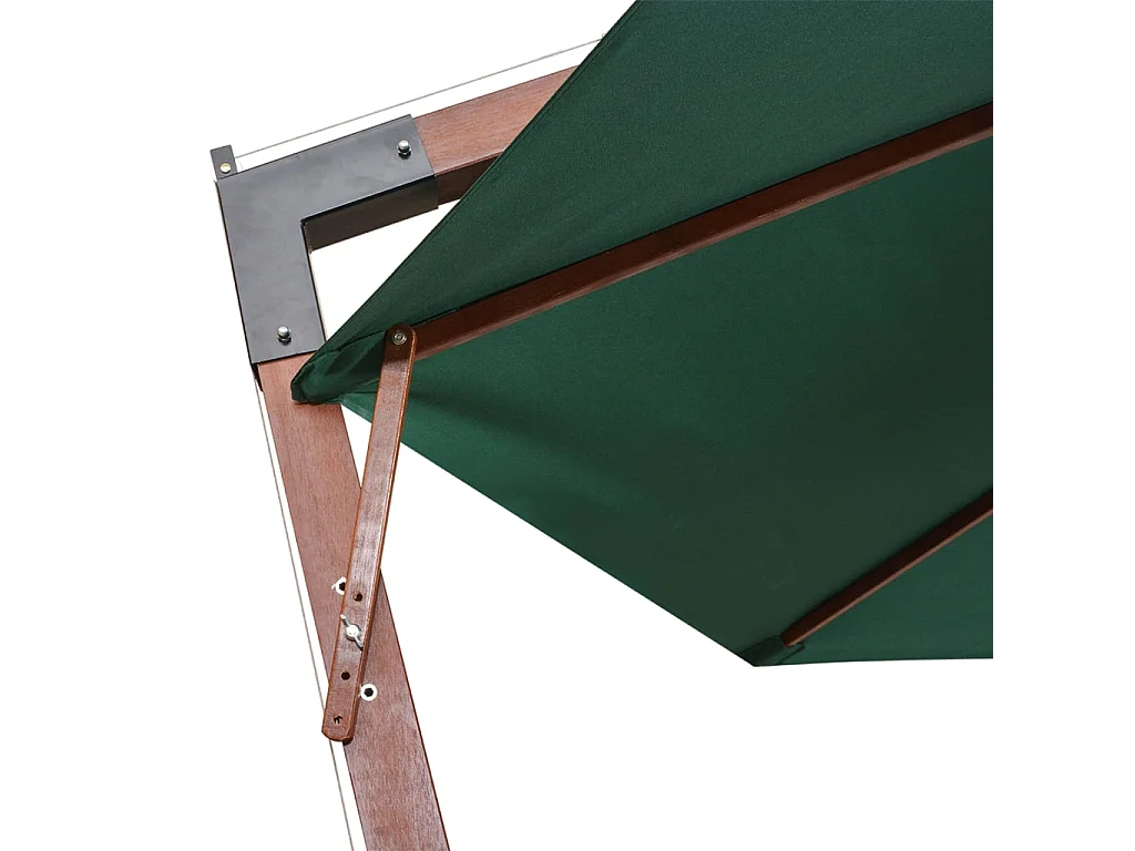 Ombrellone 350 cm Palo in legno Verde