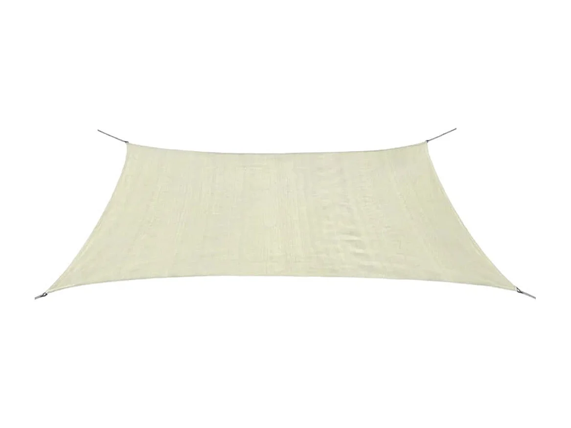 Parasol en PEHD rectangulaire 2x4 m Crème