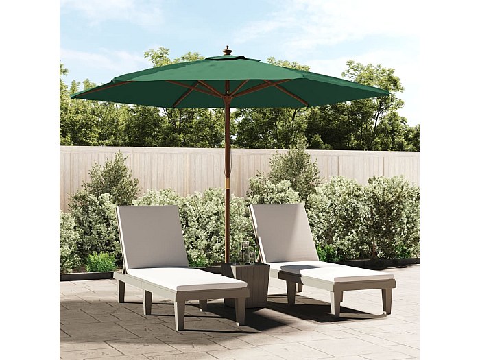 Ombrellone Da Giardino Con 6 Stecche Robuste, Ombrellone Da Spiaggia Riparo Da Giardino Per Balcone Patio Terrazza Piscina Diametro 3 M Rosso Accessori Rwparasol 71199011