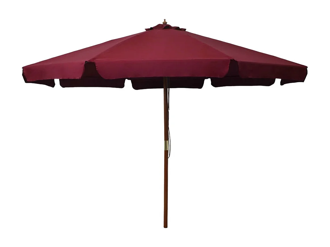 Parasol met houten paal 330 cm Bordeaux