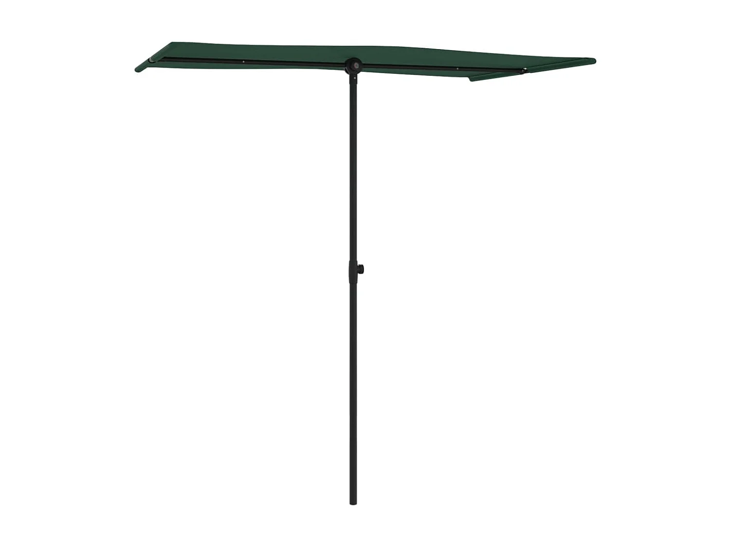 Parasol d'extérieur avec mât en aluminium 180x110 cm Vert