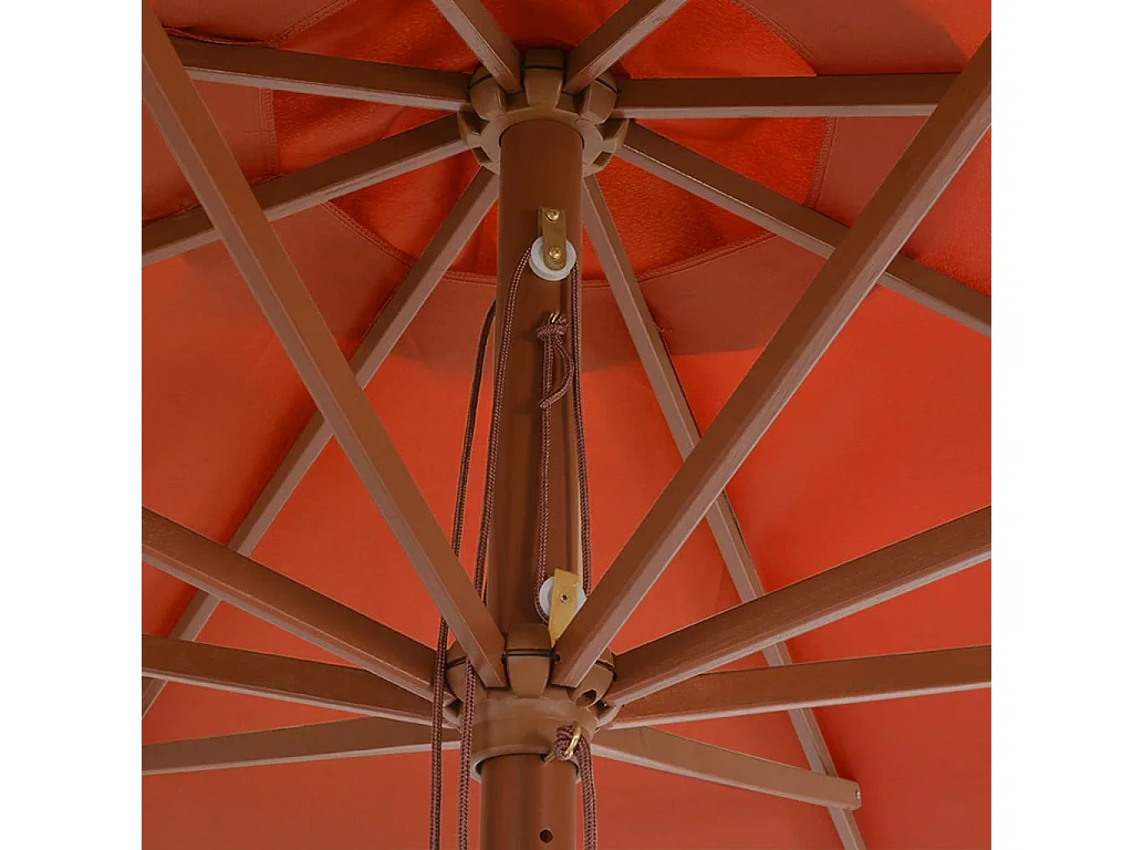 Sonnenschirm mit Holzmast 350 cm Terrakotta