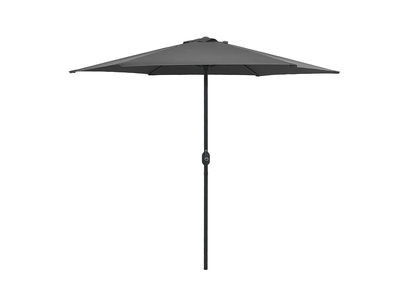Parasol d'extérieur et mât en aluminium 270x246 cm Anthracite