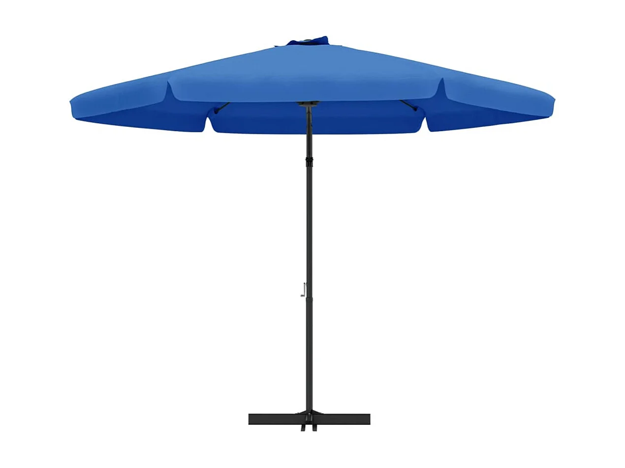 Guarda-sol exterior com poste de aço 300 cm Azul celeste