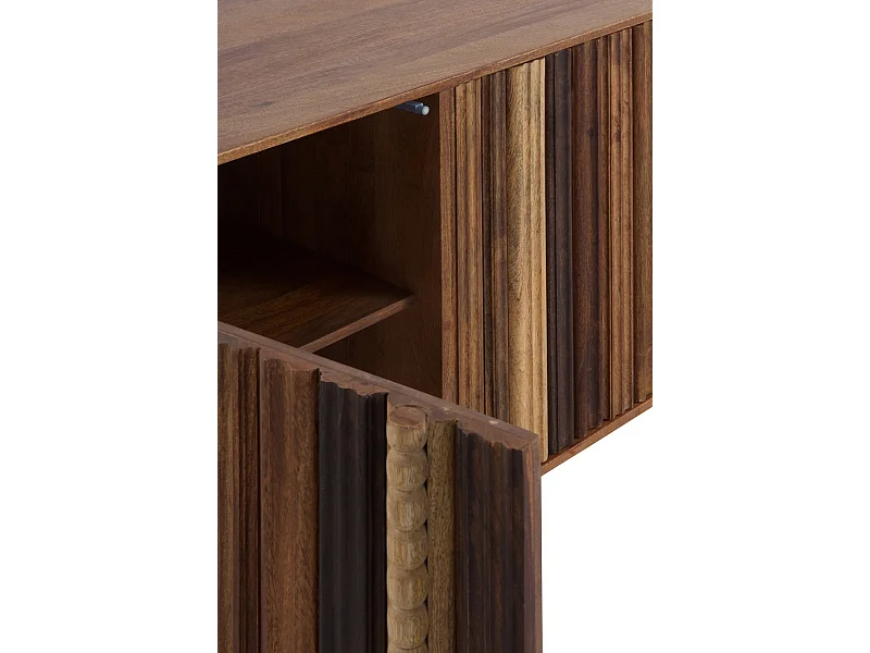 Buffet 3 portes multicolores en acacia massif