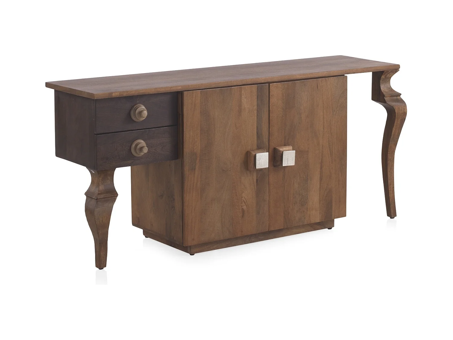 Buffet asymétrique 2 portes en acacia massif