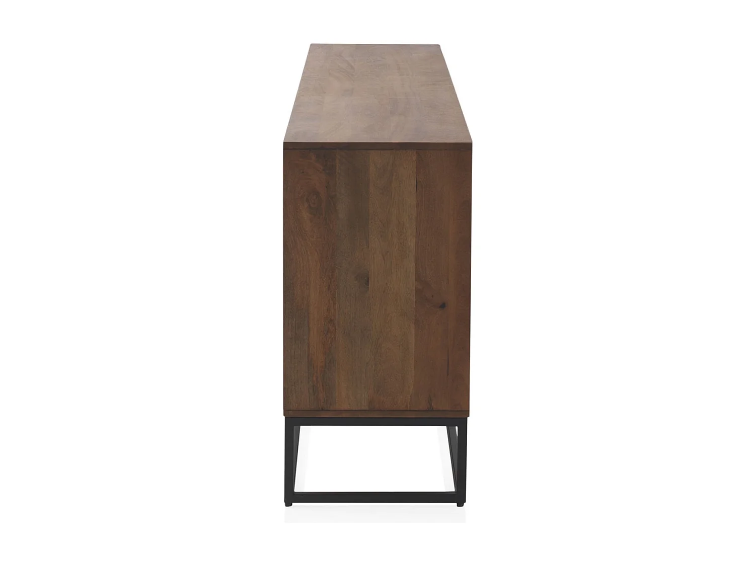 Aparador 4 puertas de madera maciza de mango y base metálica