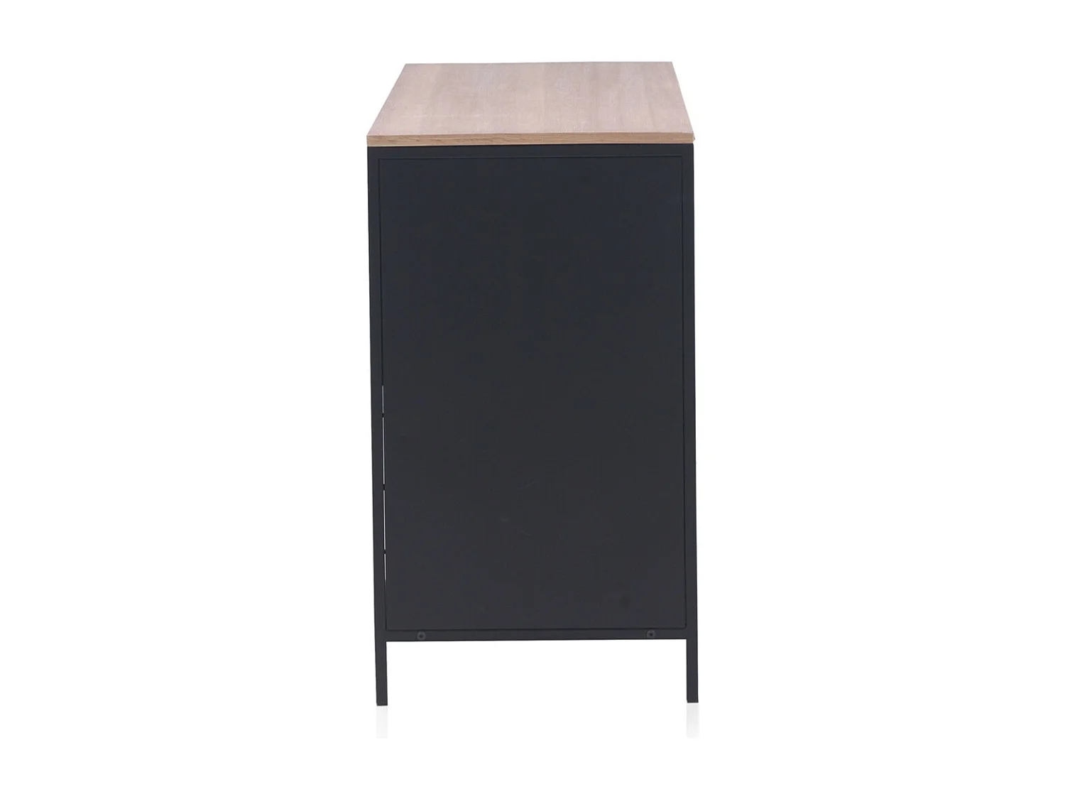 Buffet en bois de frêne avec tiroir et base métallique