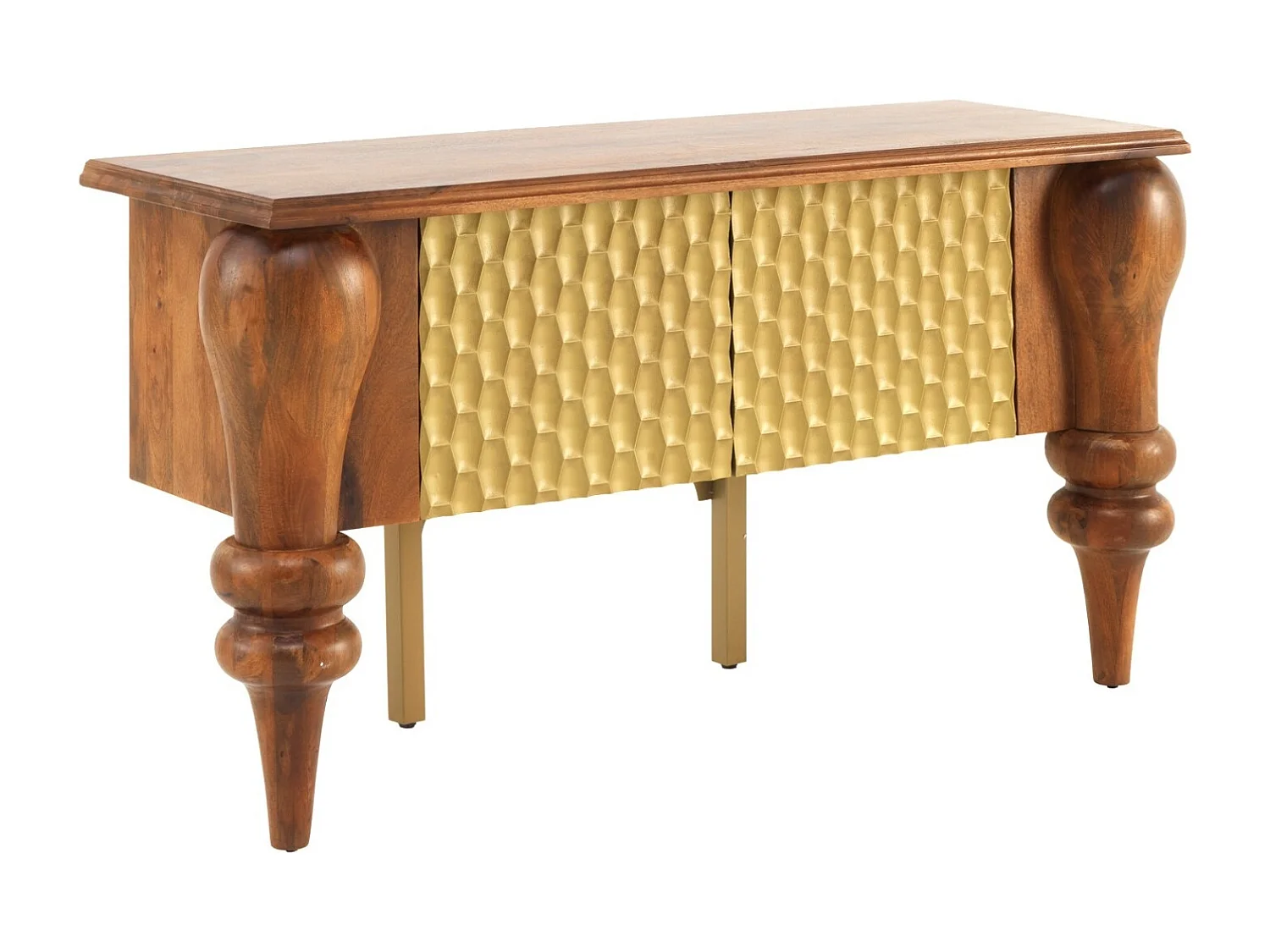 Aparador 2 puertas de madera de mango maciza con patas torneadas