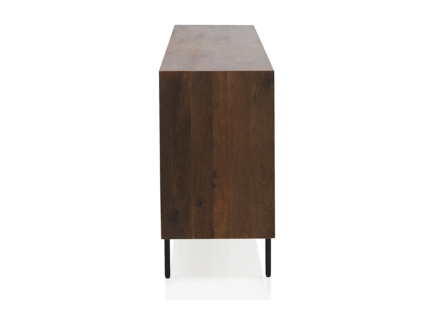 Buffet 4 portes en bois massif de manguier et base métallique