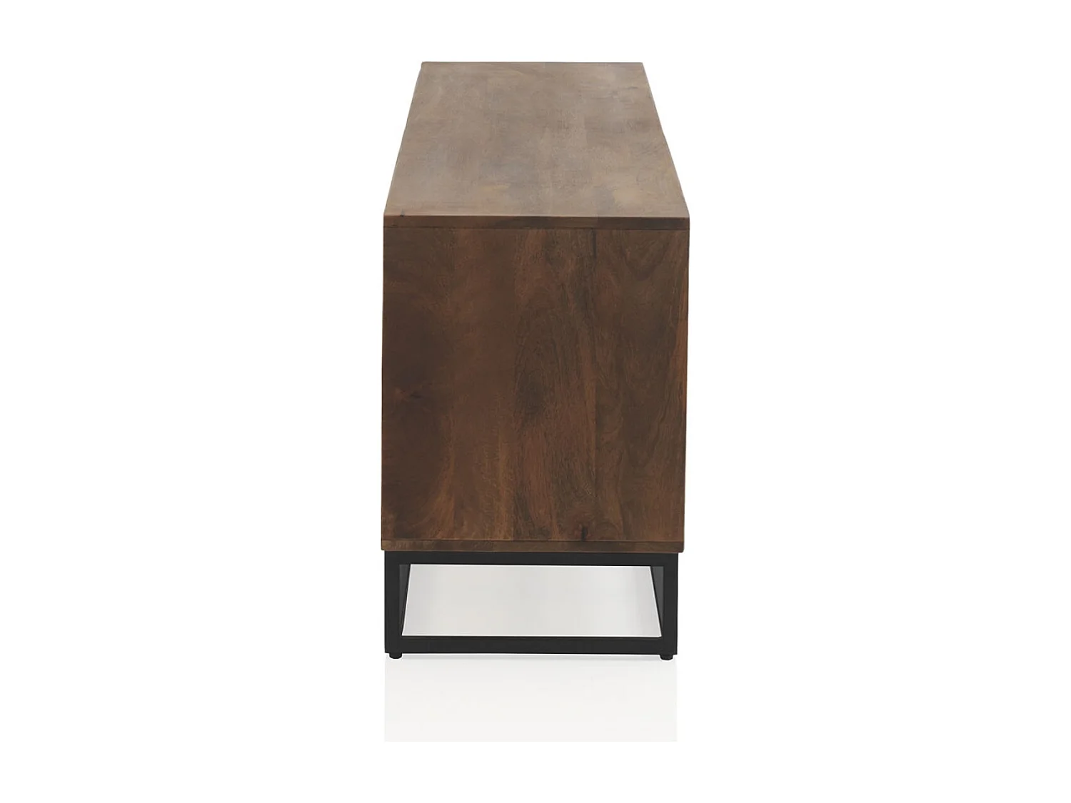 Credenza bassa in legno massiccio di mango e base in metallo