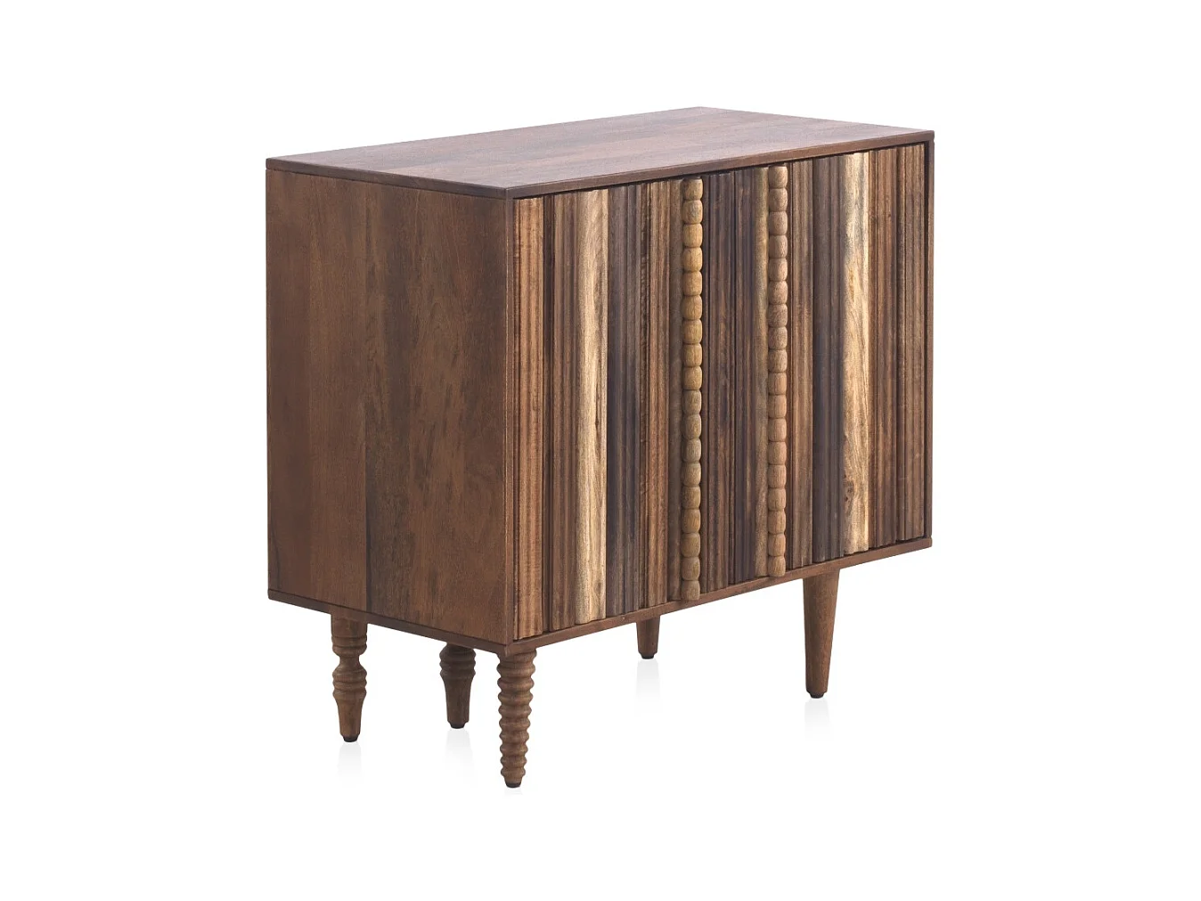 Petit buffet 2 portes multicolores en acacia massif