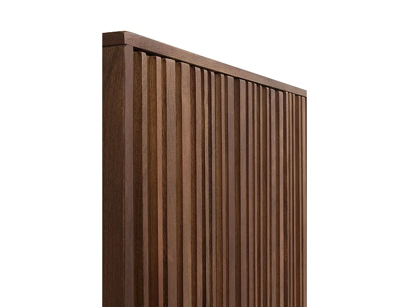 Credenza alta in legno di mango massiccio con base in metallo