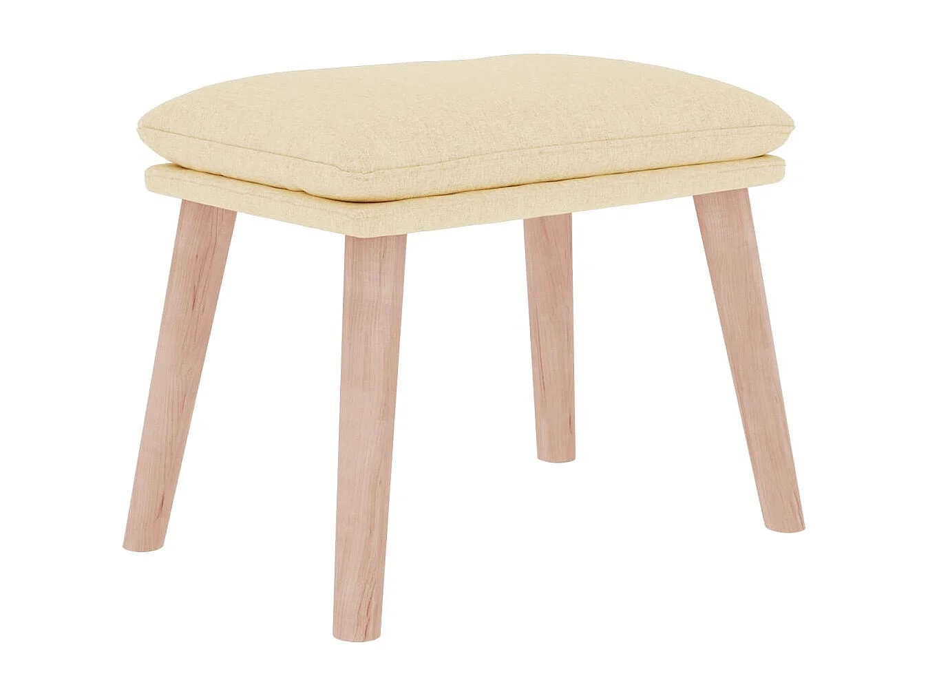 Repose-pied Crème 45x29,5x35 cm Tissu