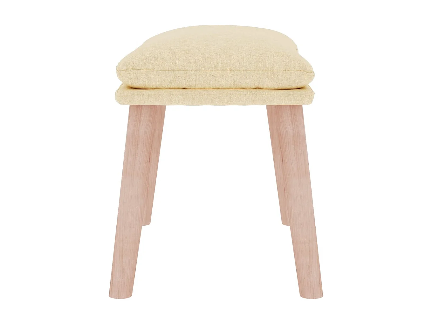 Repose-pied Crème 45x29,5x35 cm Tissu