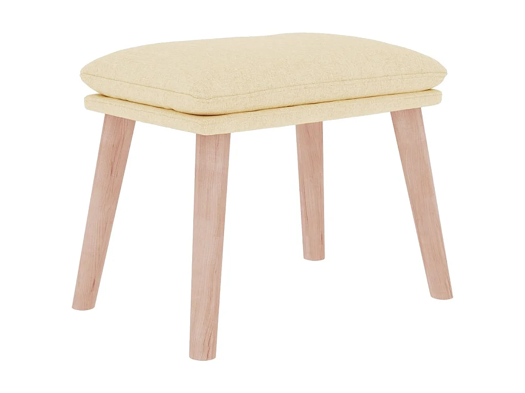 Repose-pied Crème 45x29,5x35 cm Tissu