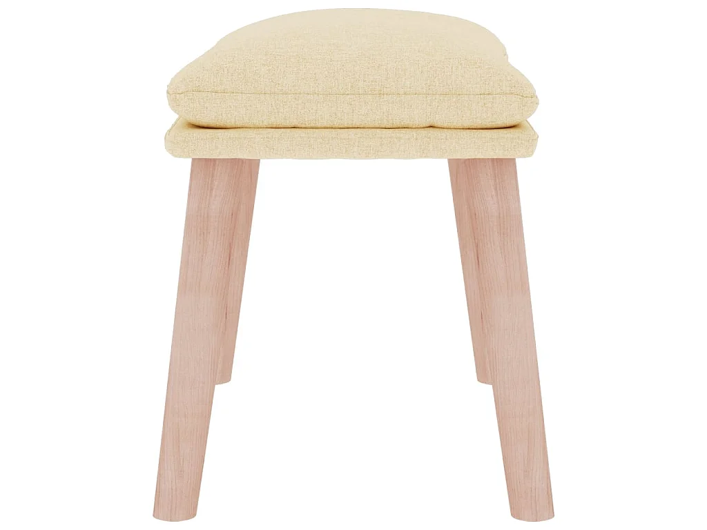 Repose-pied Crème 45x29,5x35 cm Tissu