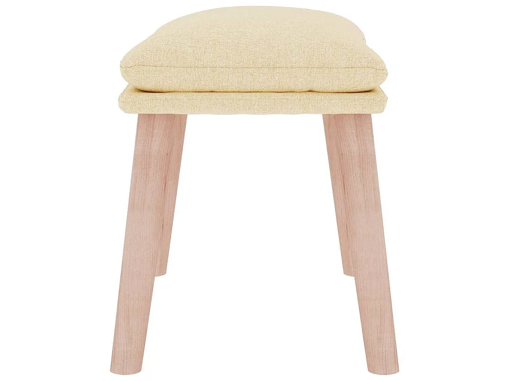 Repose-pied Crème 45x29,5x35 cm Tissu