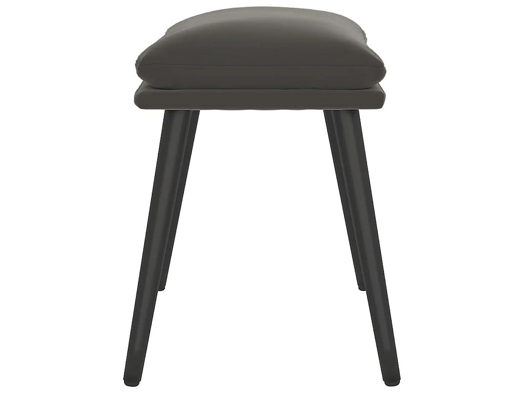 Repose-pied Gris foncé 45x29,5x35 cm Velours
