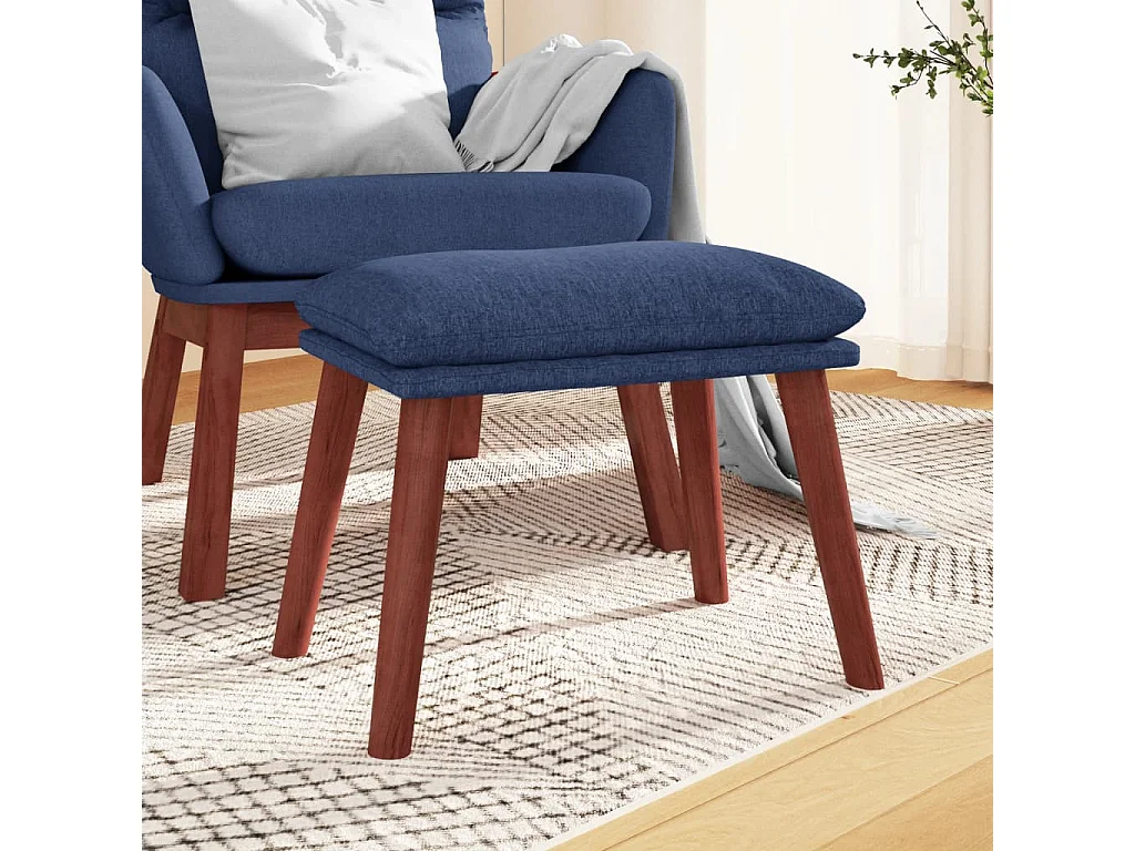 Voetenbank 45x29,5x35 cm stof blauw