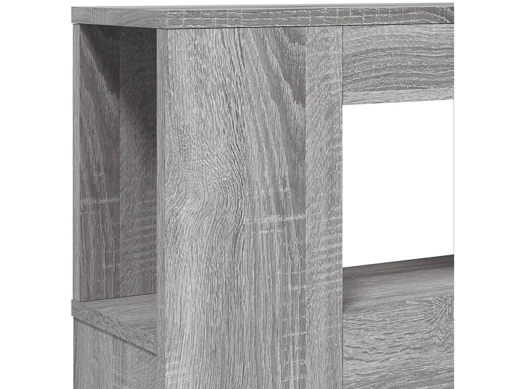 LED-Kopfteil Grau Sonoma 160x18,5x103,5 cm Holzwerkstoff