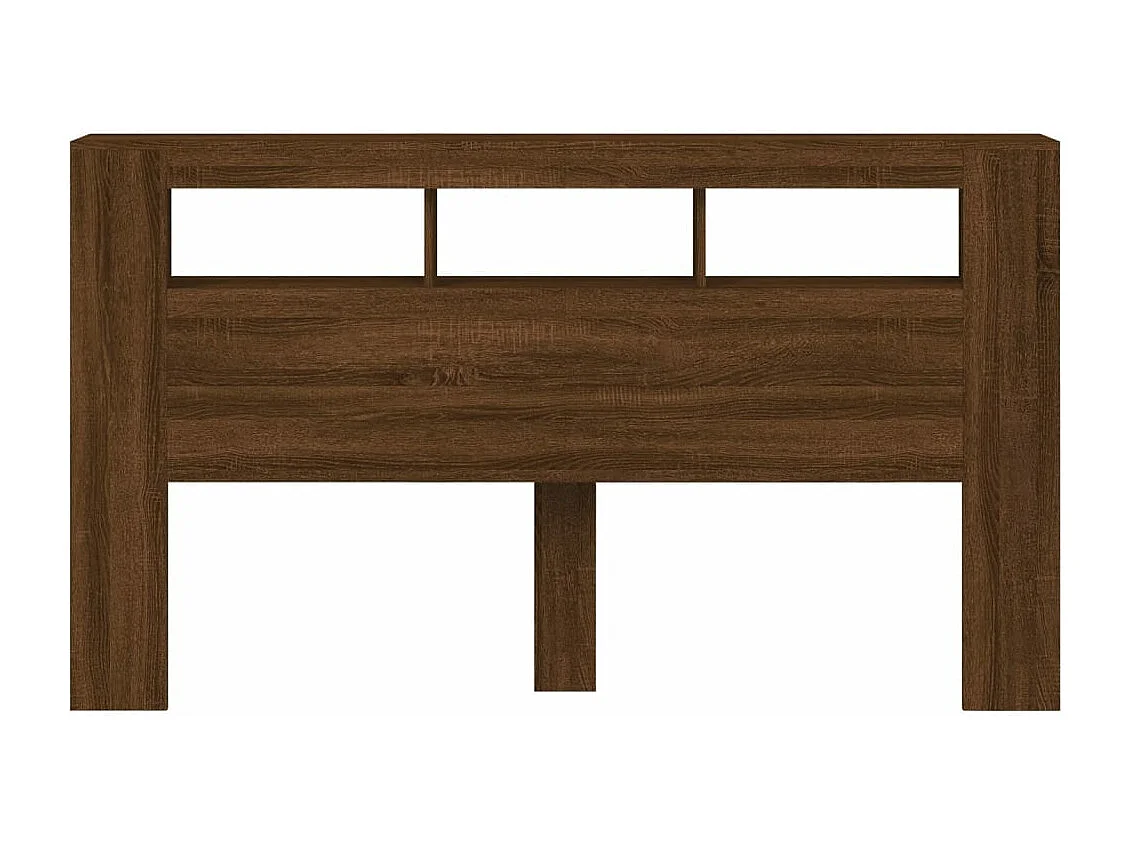 Tête de lit à LED chêne marron 180x18,5x103,5cm bois ingénierie