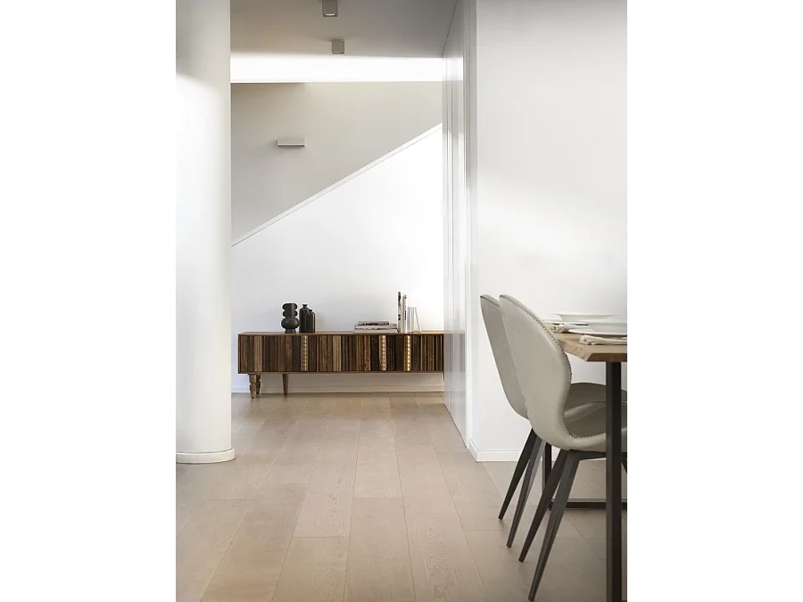 Mueble TV 3 puertas multicolor de madera maciza de acacia