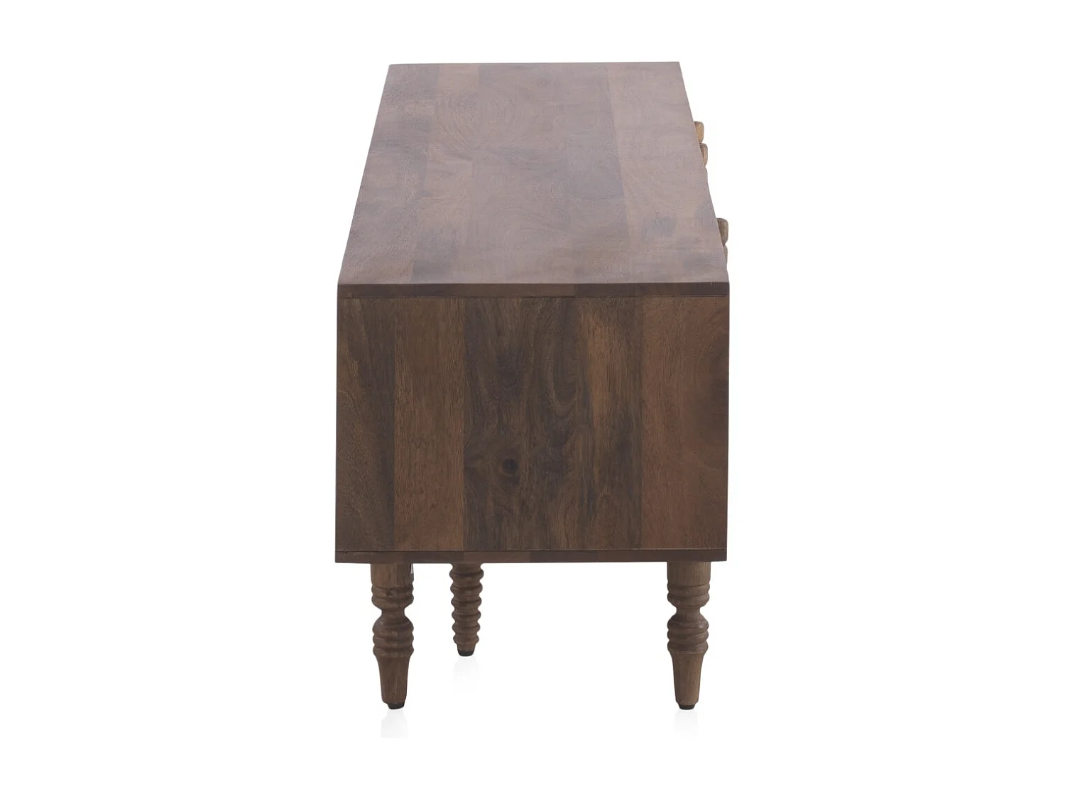 Mueble TV 3 puertas multicolor de madera maciza de acacia