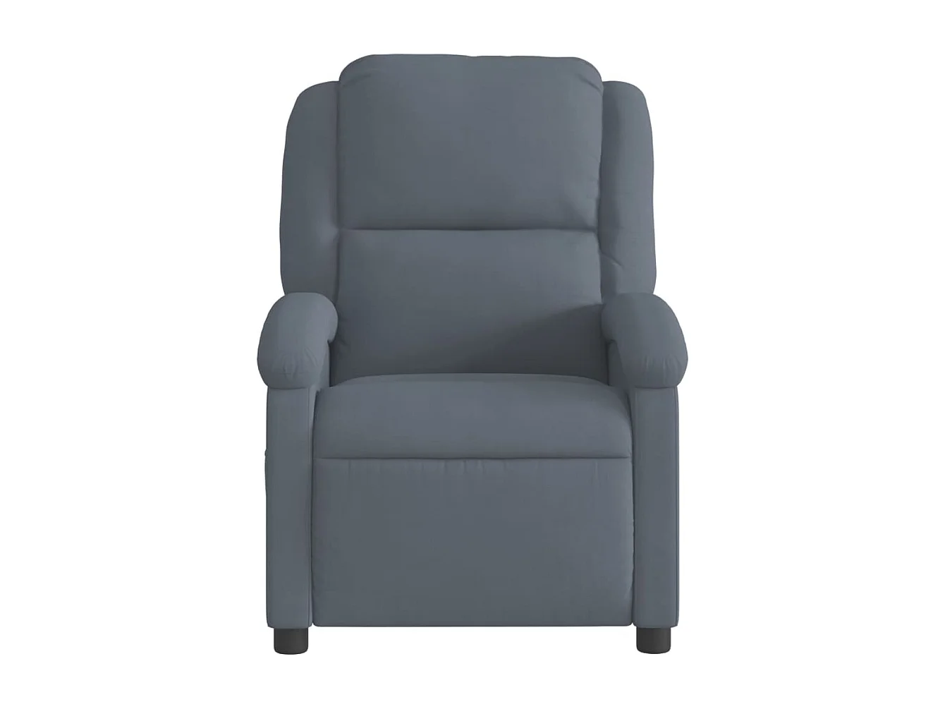 Sillón reclinable eléctrico de terciopelo gris oscuro