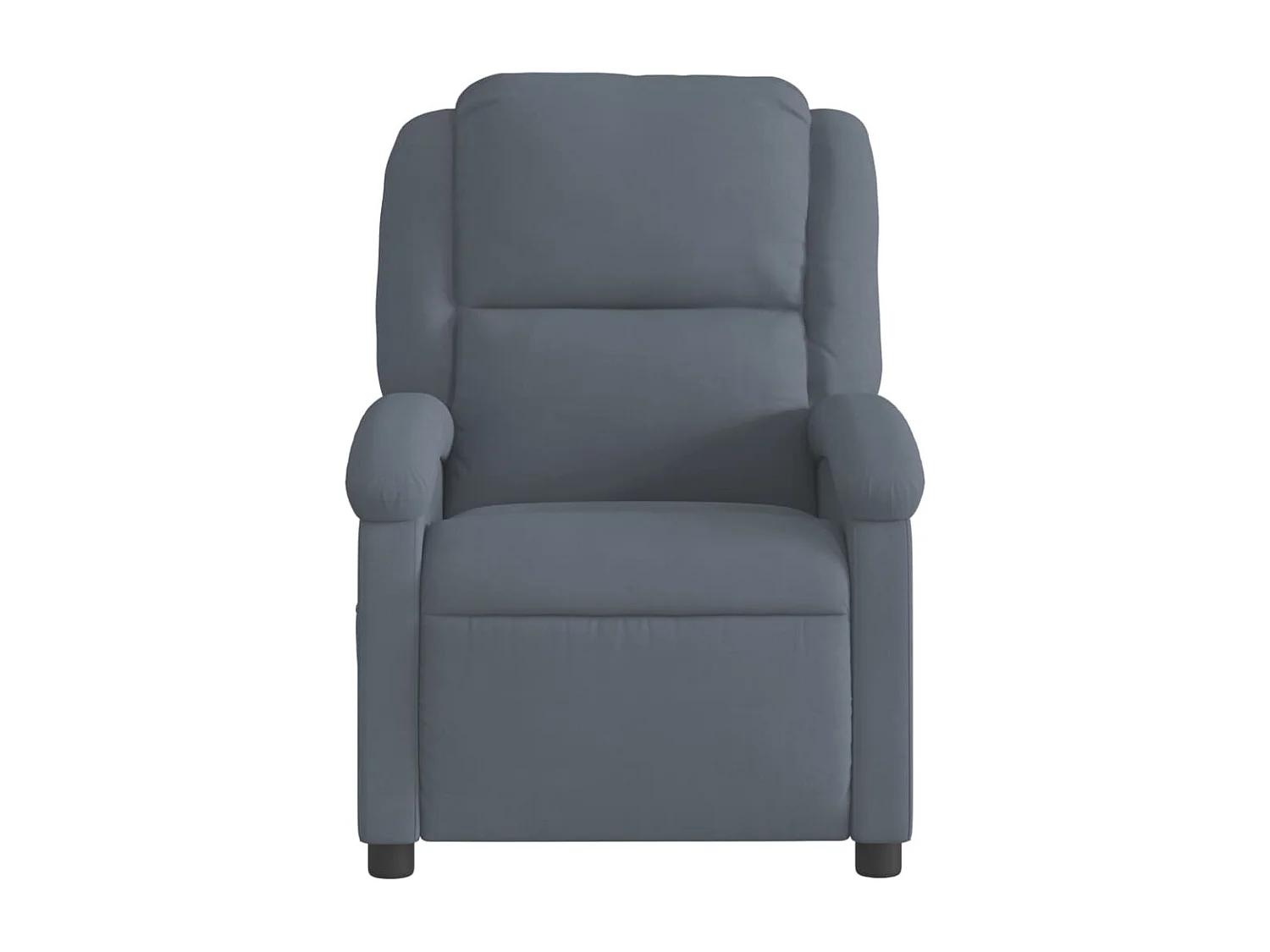 Sillón reclinable eléctrico de terciopelo gris oscuro