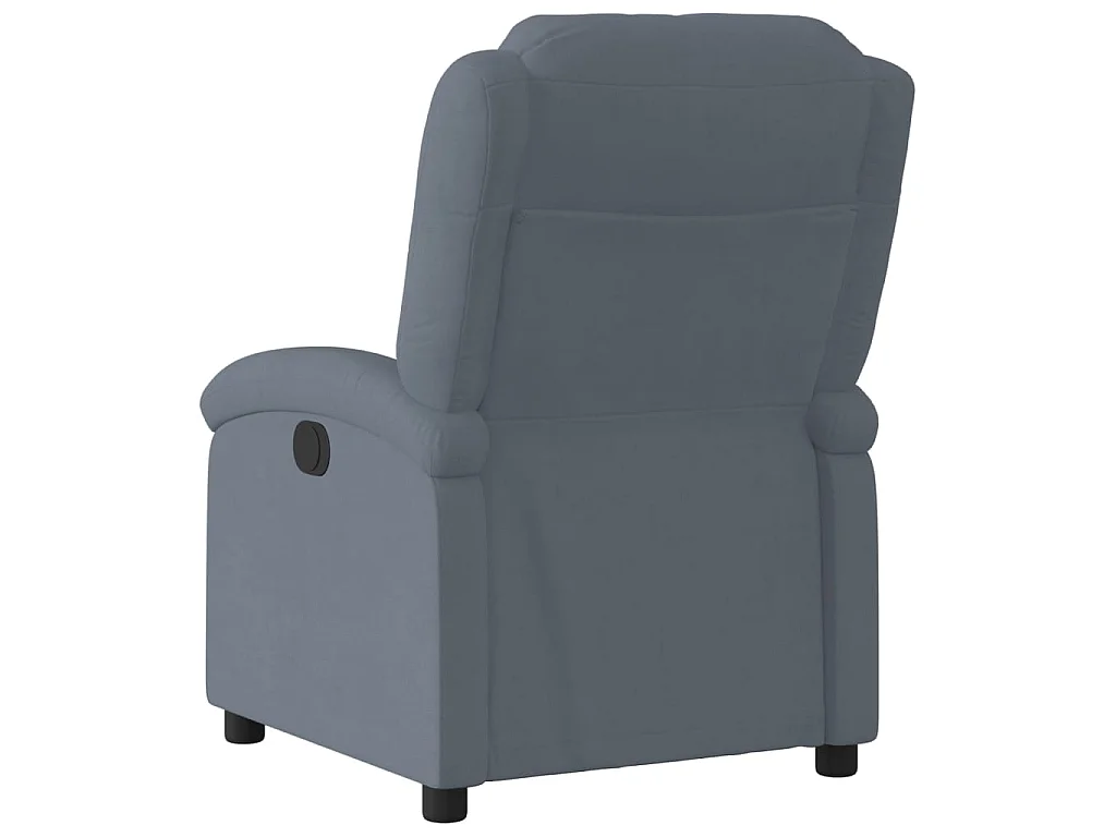 Fauteuil inclinable électrique Gris foncé Velours