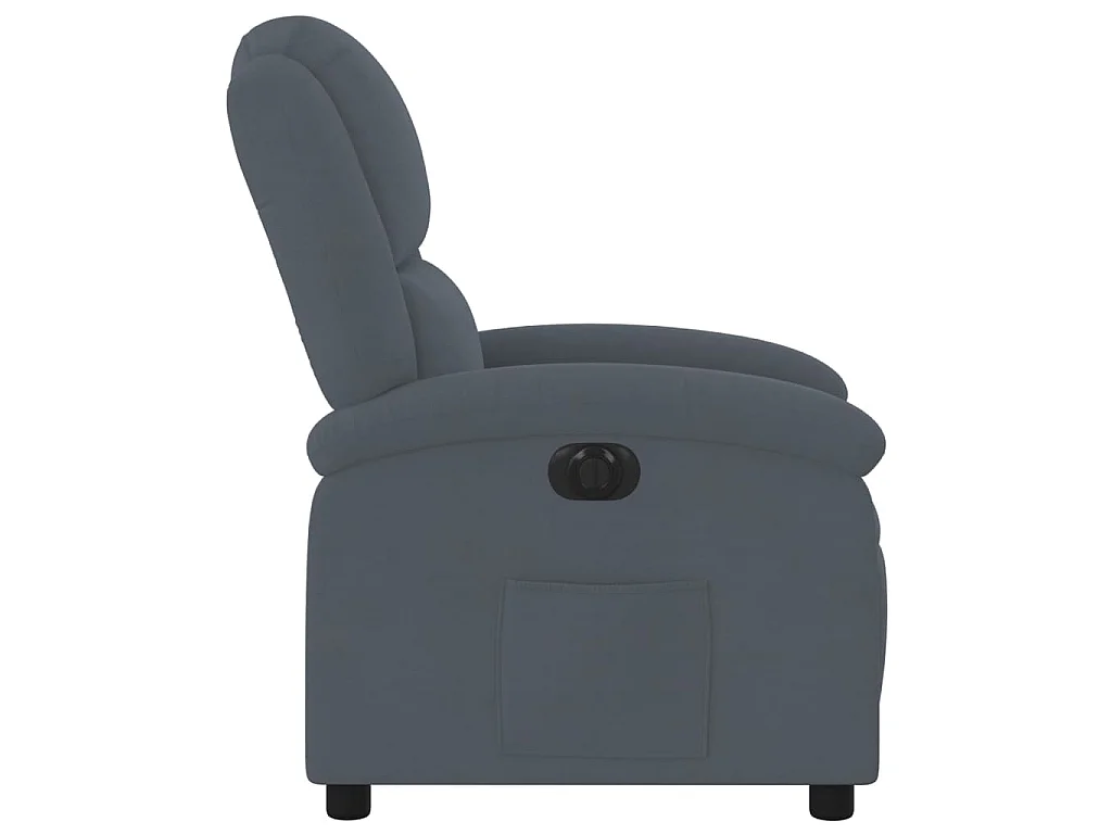 Fauteuil inclinable électrique Gris foncé Velours