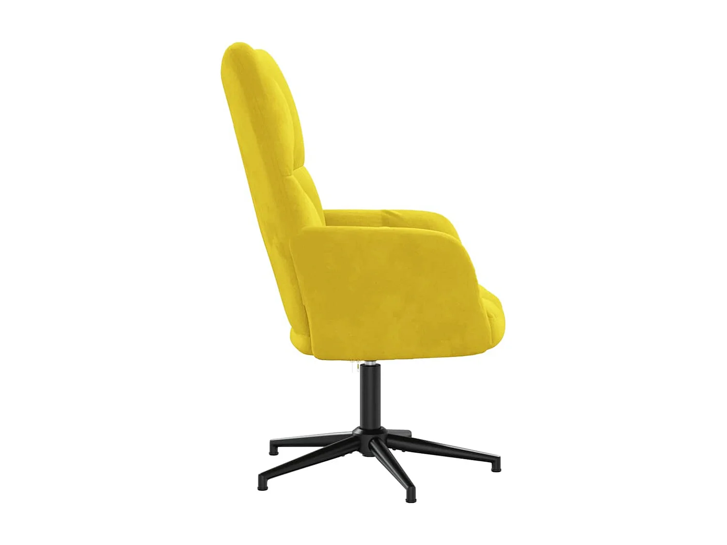 Chaise de relaxation Jaune moutarde Velours