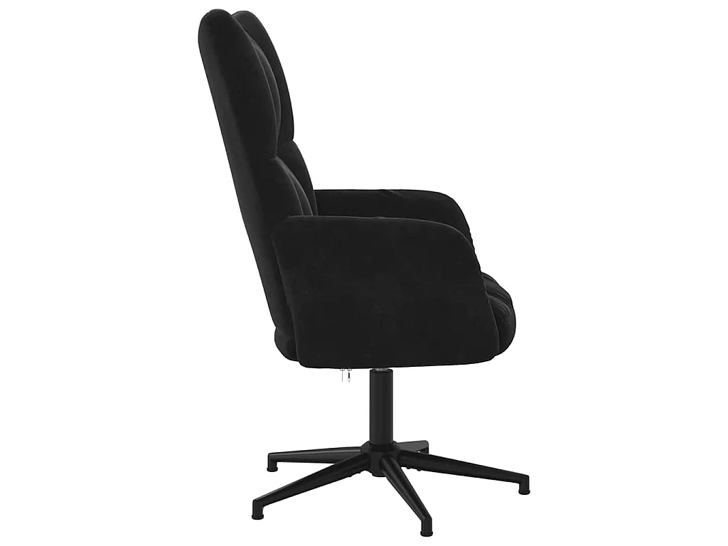 Relaxstoel fluweel zwart